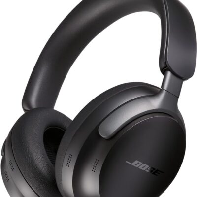 Bose QuietComfort Ultra Wireless Noise Cancelling Headphones with Spatial Audio, Over-the-Ear Headphones with Mic, Up to 24 Hours of Battery Life, Black  Electronics