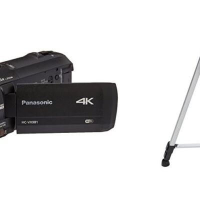 PANASONIC HC-VX981K 4K Camcorder, 20X LEICA DICOMAR Lens, WiFi Smartphone Twin Video Capture (USA Black) and Lightweight Tripod with Bag  Electronics