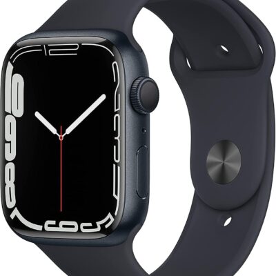 Apple Watch Series 7 (GPS, 45mm) Midnight Aluminum Case with Midnight Sport Band, Regular (Renewed)  Electronics