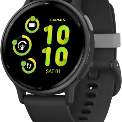 Garmin vívoactive 5, Health and Fitness GPS Smartwatch, AMOLED Display, Up to 11 Days of Battery, Black  Electronics