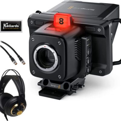 Blackmagic Design Studio Camera 6K Pro – EF Mount (CINSTUDMFT/G26PDK) Bundle with AKG K240 Studio Pro Headphones, Pearstone 50′ SDI Video Cable, and Kellards 5-Pack Wipes  Electronics