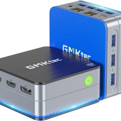 GMKtec Desktop Mini PC Windows 11 Pro Intel N100 12GB DDR5 512GB SSD Dual LAN, Mini Computer 1000Mbps, 4K Triple Display, WiFi6, BT5.2, Energy Efficient  Electronics