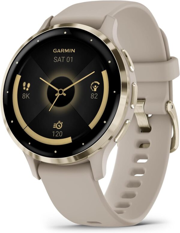 Garmin Venu 3S Soft Gold Stainless Steel Bezel 1.2-Inch