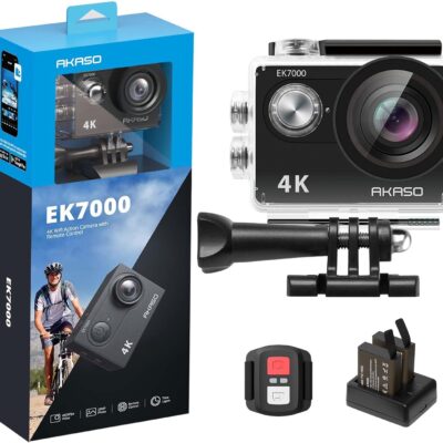 AKASO EK7000 4K30FPS 20MP Action Camera Ultra HD Underwater Camera 170 Degree Wide Angle 98FT Waterproof Camera Support External Microphone  Electronics