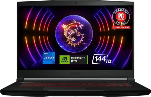 MSI Thin GF63 15.6" 144Hz Gaming Laptop 12th Gen Intel Core i7