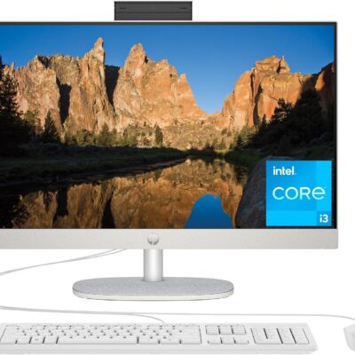 HP 23.8 inch All-in-One Desktop PC, FHD Display, Intel Core i3-N300, 8 GB RAM, 512 GB SSD, Intel UHD Graphics, Windows 11 Home, 24-cr0042 (2023)  Electronics