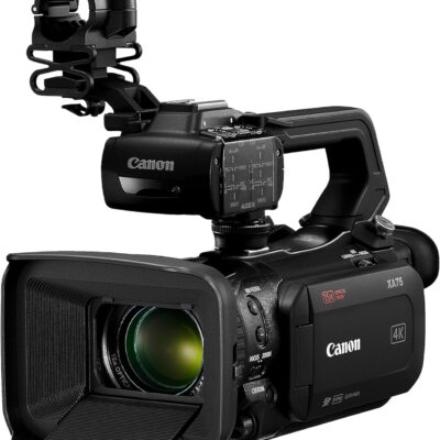 Canon XA75 Pro Camcorder 1” 4K UHD CMOS Sensor, Dual-Pixel CMOS AF, 15x Optical Zoom, 600x Digital Zoom, Image Stabilization, 3G-SDI, HDMI, USB Live Streaming, Time Stamp On-Screen Display Recording  Electronics