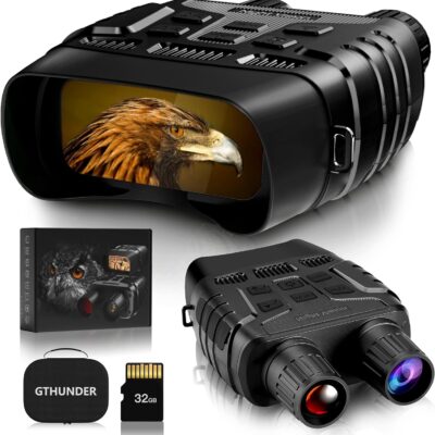 GTHUNDER 1080P Digital Night Vision Goggles with 32GB Memory – For Total Darkness Surveillance  Sports & Outdoors
