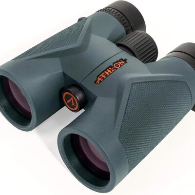 Athlon Optics 8×42 Midas UHD Gray Binoculars with ED Glass for Adults and Kids, High-Powered Binoculars for Hunting, Birdwatching, and More  Electronics
