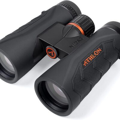 Athlon Optics 10×42 Midas G2 UHD Black Binoculars with Eye Relief for Adults and Kids, High-Powered Binoculars for Hunting, Birdwatching, and More  Electronics