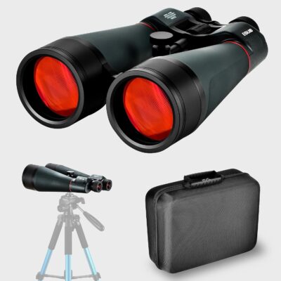 ESSLNB Astronomy Binoculars, 20×80 Binoculars for Adults, Outdoor Waterproof Binoculars for Bird Watching Travel Stargazing with Tripod Adapter and Carrying Bag  Electronics