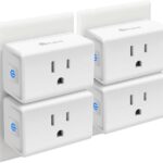 Kasa Smart Plug Mini (4-Pack) – 15A Wi-Fi Outlet, Works with Alexa