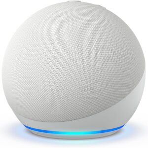 Amazon Echo Dot (5th Gen) with Clock – Smart Speaker with Alexa, Cloud Blue