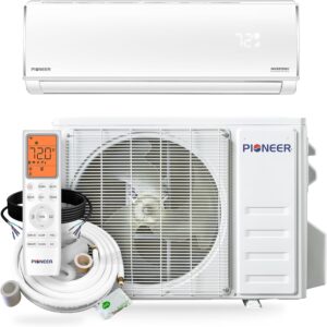 Pioneer 9,000 BTU Mini Split Heat Pump – 21.5 SEER2, DC Inverter, Pre-Charged, 115V
