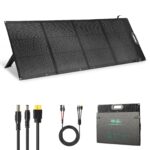 HQST 200W Ultra-Light Foldable Solar Panel – 25% N-Type, IP67, Kickstand, Power Station Kit