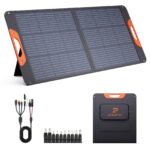 ZOUPW 100W Foldable Solar Panel – 23.5% Efficiency, 5-in-1 Cable, IP67, Power Station Compatible